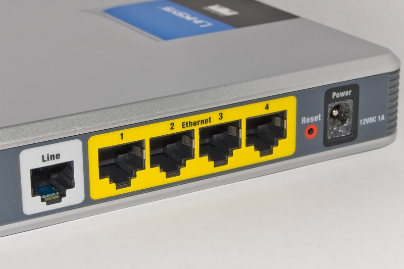 Connections on an ADSL Modem Router